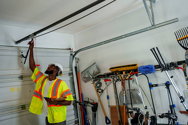 Professional Garage Door Roller Replacement technician working in Tyro, NC